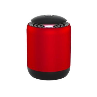 Imagem de Alto-falante de metal sem fio com subwoofer portátil vermelho - Omkars
