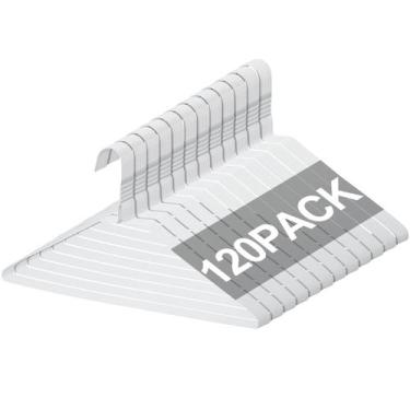 Imagem de Cabides de arame Yuntau 120 unidades de lavanderia a seco de 45 cm par