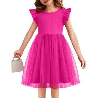 Imagem de Vestido Flypigs Toddler Ruffle Tutu rosa quente de 4 anos