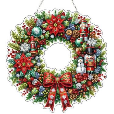 Imagem de Kit de arte com diamantes JJFox, guirlanda de Natal, enfeite pendurado