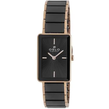 Imagem de Relógio Oslo Feminino Slim OLTSKS9T0002-P1PR Ceramic Bicolor