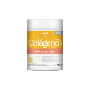 Imagem de Katiguá, Colágeno Hidrolisado 2,5 g, Solúvel Verisol, Com vitamina A, B, C e D, Biotina, Zinco, Ácido Fólico, Sabor Maracujá com Camomila, Zero açúcar, 240 Gramas