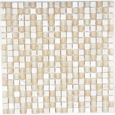Imagem de Pastilha de Vidro e Marmore de 31cm x 31cm Rende Glass Mosaic