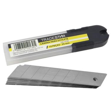 Imagem de Lâmina Para Estilete 25 Mm Com 10 Peças Tradestar