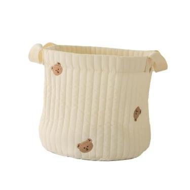 Imagem de menolana Cesta de fraldas para bebês, organizador de fraldas, multiuso, portátil com alças, organizador de trocador, cesta de armazenamento para viagem, Cabeças de Urso Grandes
