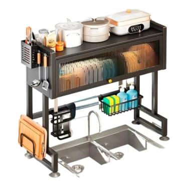 Imagem de Escorredor De Pratos Suspenso De Parede Com Porta De AcríLico(85CM 1 NÍVEL)