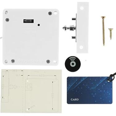 Imagem de QUWUMGD Fechadura de armário inteligente oculta segura RFID fechadura de gaveta sem chave NFC armário trava de segurança gaveta operado por bateria fechadura de armário invisível para gaveta de móveis