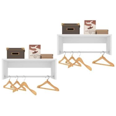 Imagem de Kit 2 Nichos Cabideiros Suspensos Berlim Branco