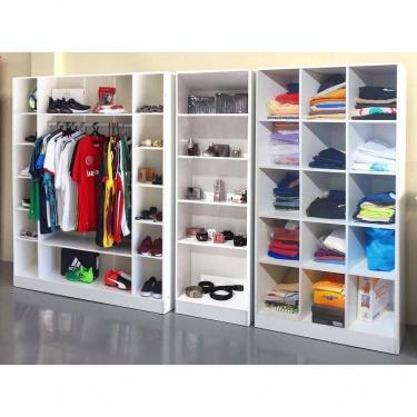 Imagem de Kit Expositor Colméia Cabideiro Nichos 3 Peças