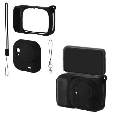 Imagem de Conjunto de Capa Protetora Silicone Compatível com Insta360 Go Ultra, Inclui Capa Protetora Câmera Lente Alça Pulso Anti-Perda Alça Anti-Perda para Lente Acessórios Prova Poeira Choque (Preto)