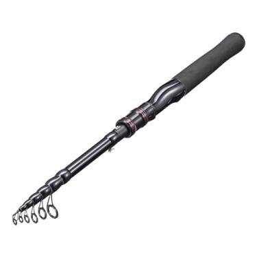 Imagem de Vara de pesca telescópica, vara de pesca telescópica,Vara de pesca do robalo - Vara de pesca pequena, vara de pesca marítima portátil para pesca de truta de salmão baixo, vara de pesca de