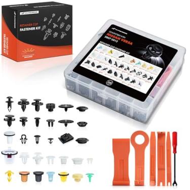 Imagem de A-Premium Kit de clipe de retentor de carro de 320 peças (32 tipos) compatível com Nissan Versa 2007-2012 para-choque para-choque pára-choque guarnição capô porta guarnição auto pino plástico rebite