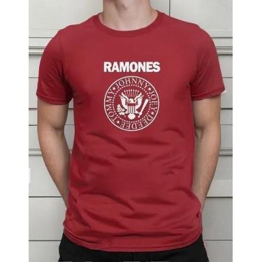 Imagem de Camisa Camiseta Adulto Masculina Feminina Algodão Banda de Rock Ramone