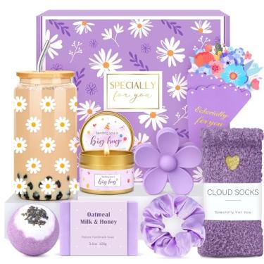 Imagem de Cestas de presente para mulheres, presentes de aniversário exclusivos para mulheres, conjunto de presentes de animação de autocuidado, caixa de presente para mulher, adolescente, meninas, melhor amiga