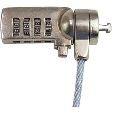 Imagem de Trava de Segurança para Notebook com Cabo de Aço, 4 Dígitos, 1 Metro, Entrada 7mm