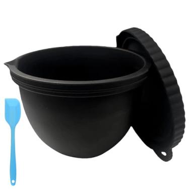 Imagem de Forros de tigela de silicone para misturadores KitchenAid de 5 litros - espessos e podem ser colocados na vertical, não dobráveis - antiderrapantes com tampas, inserção resistente ao calor, fácil de
