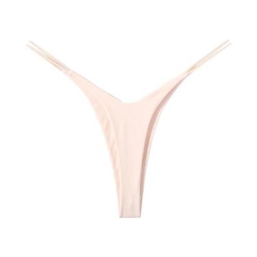 Imagem de Calcinha G-string De Algodão Em Cor Sólida Sexy Para Mulheres, Confort