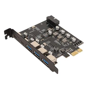 Imagem de aqxreight Placa de Expansão PCIE para USB USB 3.0 5Gpbs 3USB A 2USB C Placa-mãe de Interface de 19 Pinos para para OS X para Linux e Pino Interno para Adicionar PCIE A Ao 2 para