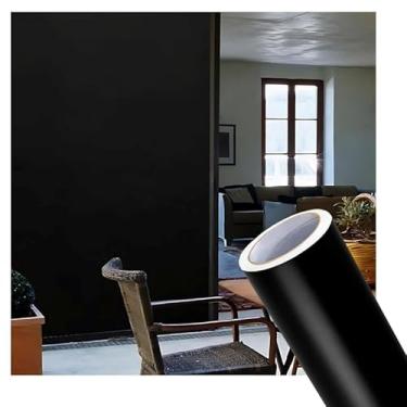 Imagem de Adesivo Vinil Blackout Vidro Janela Box Porta Blindex Autocolante Lavável (Preto Blackout, 5m x 1m)