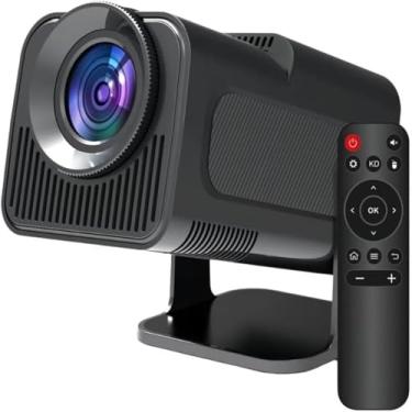 Imagem de Projetor Portátil HY320 Pro Mini 4K Full HD 1080p com Android 11, Wi-Fi 6, Bluetooth 5.0, 12.000 Lumens, LED, Correção Horizontal Automática e Rotação 180°