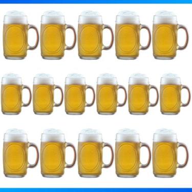 Imagem de Kit Com 16 Canecas De Vidro Chopp Cerveja Bar Restaurante Padaria 360M