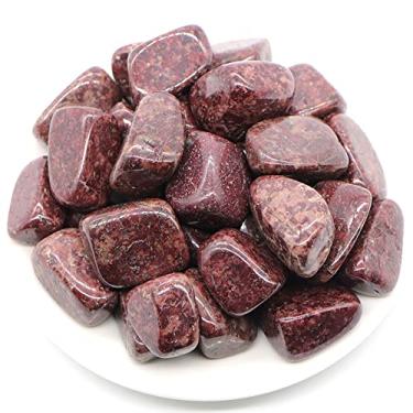 Imagem de Cristais e pedras de quartzo jaspe com manchas vermelhas naturais e pedras de espécime a granel decoração de aquário doméstico