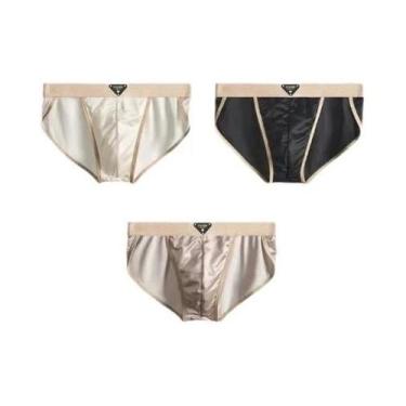 Imagem de Cuecas Masculinas De Seda Gelada Semelhante Ao Cetim, Verão, Suaves, R