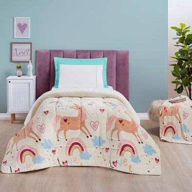 Imagem de Coberdrom Bouti Kids Solteiro 01 Peça Manta Alta 150g - Unicórnio