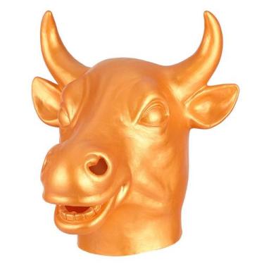 Imagem de Máscara Gold Ox Latex Full Face Halloween Cosplay Prop - yiweisai