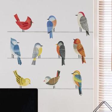 Imagem de Adesivos de parede coloridos de desenhos animados em galhos de PVC - y