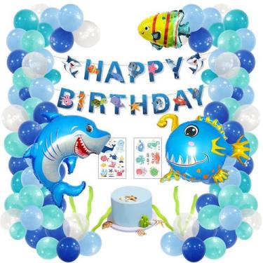 Imagem de Kit de guirlanda de balão de festa, 102 unidades com tema de animais m