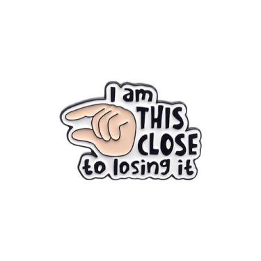Imagem de Brooch Pins Funny Quote Cartoon Hand Gesture Alloy - Yiweisai