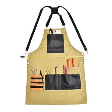 Imagem de Avental pesado de barbeiro e marcenaria com ferramenta de couro Po - y