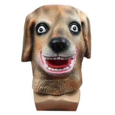 Imagem de Chapéu para cães, máscara facial completa de látex, fantasia de cospla