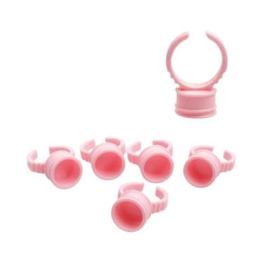 Imagem de 100 Peças De Anéis Descartáveis Para Cola De Cílios, Copos Para Pigmen