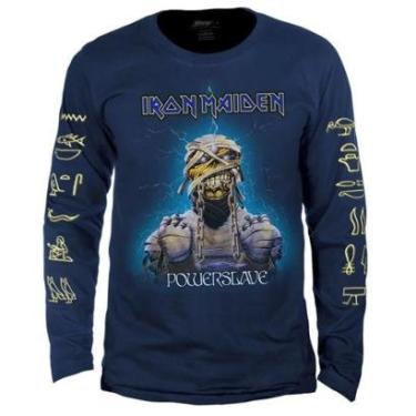 Imagem de Camiseta Stamp de Banda Iron Maiden Manga Longa em Algodão Oficial-Unissex