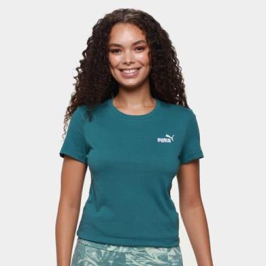 Imagem de Camiseta Puma Casual Feminina, Verde escuro, P