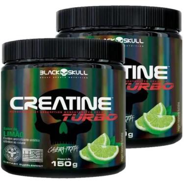 Imagem de Kit 2X Creatina Monohidratada Creatine Turbo Black Skull 150g Energia 