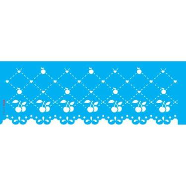 Imagem de Stencil Opa 10 x 30 cm - Renda Frutas Cerejinhas - 3706 - Opa Criando 