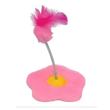 Imagem de Brinquedo Interativo com Mola para Gatos - PróCanine, Flor (Rosa)