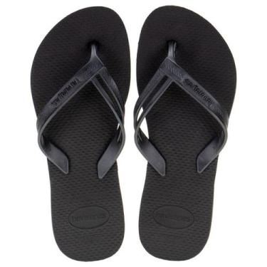 Imagem de Chinelo de Dedo Feminino Clássico Vazado Elegance Havaianas, Preto, 35