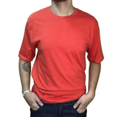 Imagem de Camiseta Gola Redonda Lisa Masculina - Rei Malhas, Telha, GG