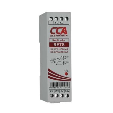 Imagem de Retificador ac/dc 24vcc 500ma + 10vcc 500ma - CCA ELETRÔNICA, 220V