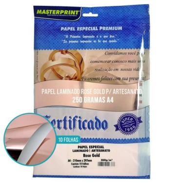 Imagem de Papel Laminado A4 250g para Artesanato Enfeites Lembrancinhas Decoraçõ