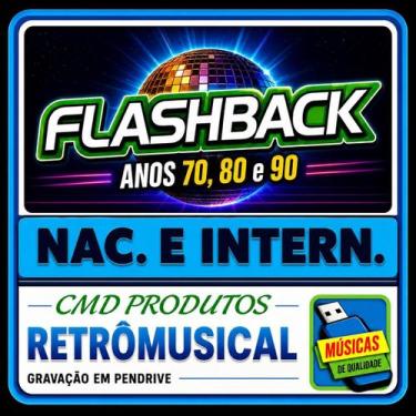 Imagem de Pen Drive 8gb com Músicas = Flashback Nac. e Intern. Anos 70's, 80's, 