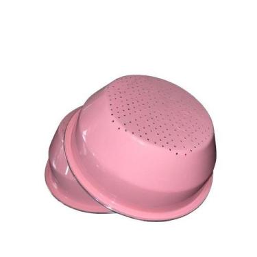 Imagem de Escorredor arroz macarão legumes, aluminio rosa e varias cores luxo de