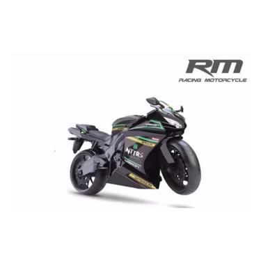 Imagem de Moto Racing Motorcycle Rodas Livres Preta 28cm 3 + 0905 Roma