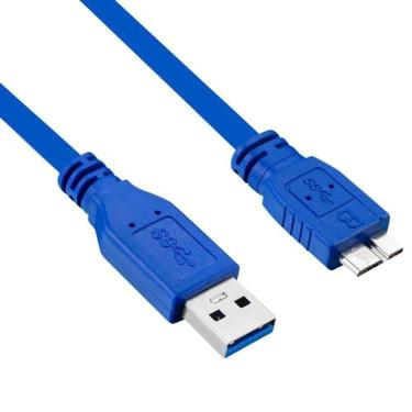 Imagem de Cabo Usb 3.0 Para Micro-B Usb 50Cm Azul