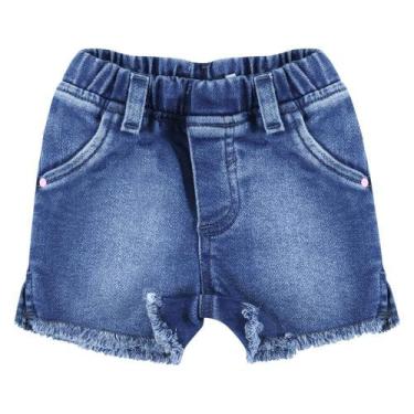 Imagem de Shorts Look Jeans Moletom Jeans - Unica - G