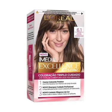 Imagem de Tintura L`Oréal Imédia Excellence Creme Nº 6.1 Louro Escuro Acinzentado entado